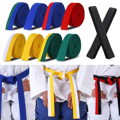 1PCS Martial Arts Karate Judo Taekwondo Professional Belts Judo Jiu Jitsu Standard Tapes Protective Waistband