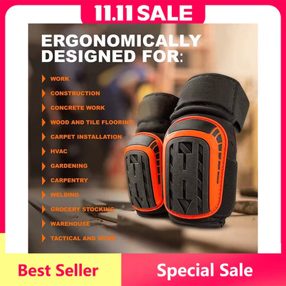 Professional Heavy Duty EVA Foam Padding Knee Pads with Comfortable Gel Cushion and Adjustable Straps for Working, Gardning