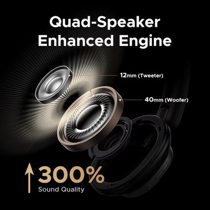 Studio Pro 48Db ANC Wireless Headphones over Ear Bluetooth Earphones Active Noise Cancellation Hi-Res LDAC 120H Playtime