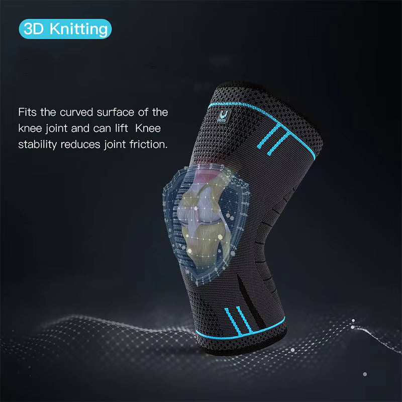 1 Piece of Compression Knee Support Sleeve, Elastic, Breathable, anti Slip Knee Protection, Suitable for Football, Basketball, G