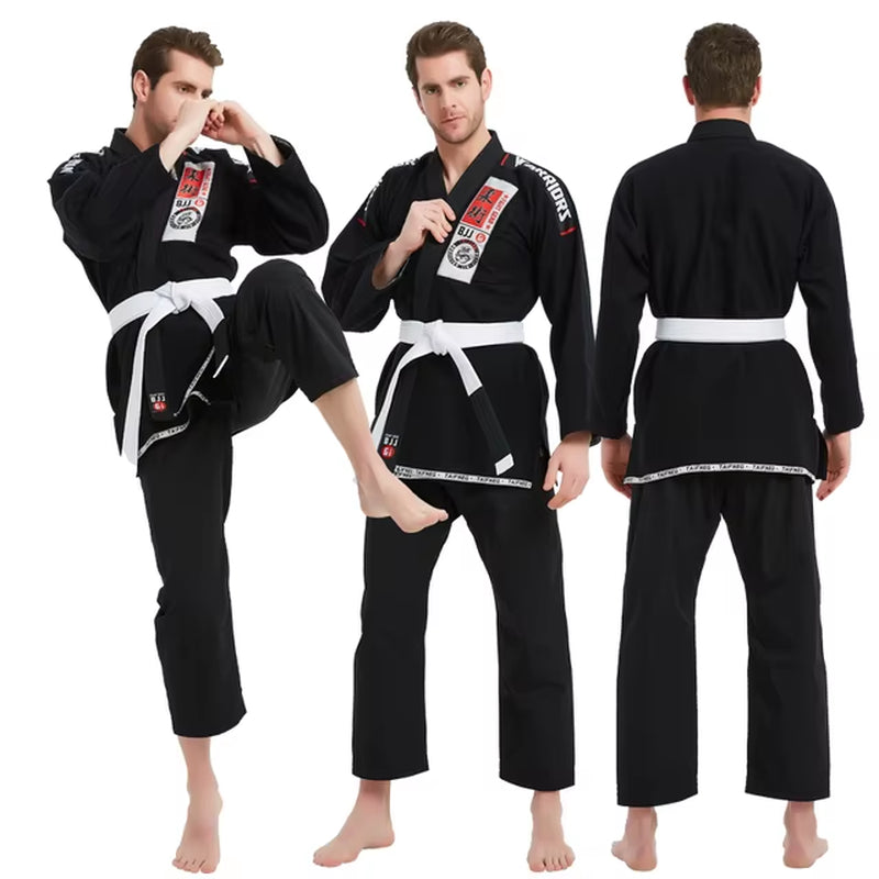 Brazilian Jiu Jitsu Gi Bjj Kimono Blue 450 Grams MMA Uniform Preshrunk Grappling Gis for Men Women with White Belt