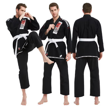 Brazilian Jiu Jitsu Gi Bjj Kimono Blue 450 Grams MMA Uniform Preshrunk Grappling Gis for Men Women with White Belt
