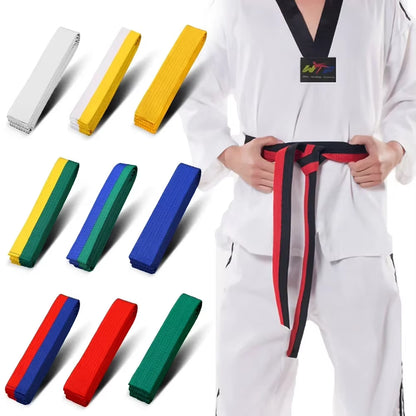 1PCS Martial Arts Karate Judo Taekwondo Professional Belts Judo Jiu Jitsu Standard Tapes Protective Waistband