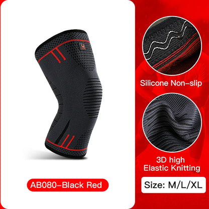 1 Piece of Compression Knee Support Sleeve, Elastic, Breathable, anti Slip Knee Protection, Suitable for Football, Basketball, G