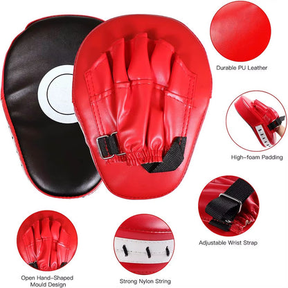 Boxing Foot Target, Leather Hand Target Pads, MMA Muay Thai Pads for Kicking Taekwondo, Kids Adults Boxing Training Equipment