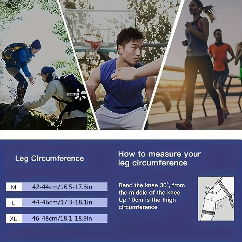 1 Piece of Compression Knee Support Sleeve, Elastic, Breathable, anti Slip Knee Protection, Suitable for Football, Basketball, G