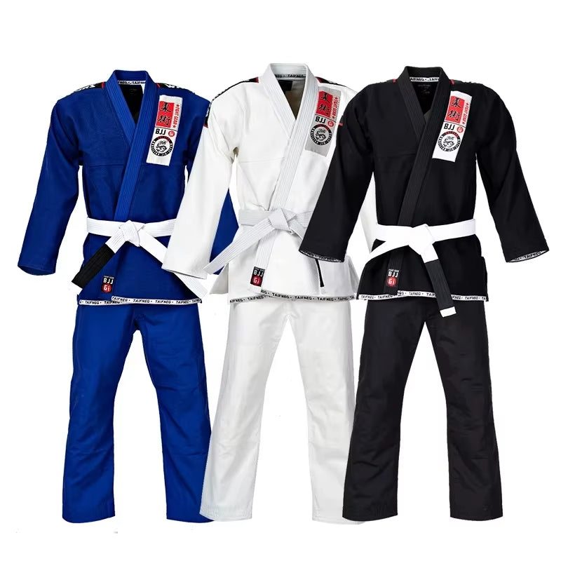Brazilian Jiu Jitsu Gi Bjj Kimono Blue 450 Grams MMA Uniform Preshrunk Grappling Gis for Men Women with White Belt